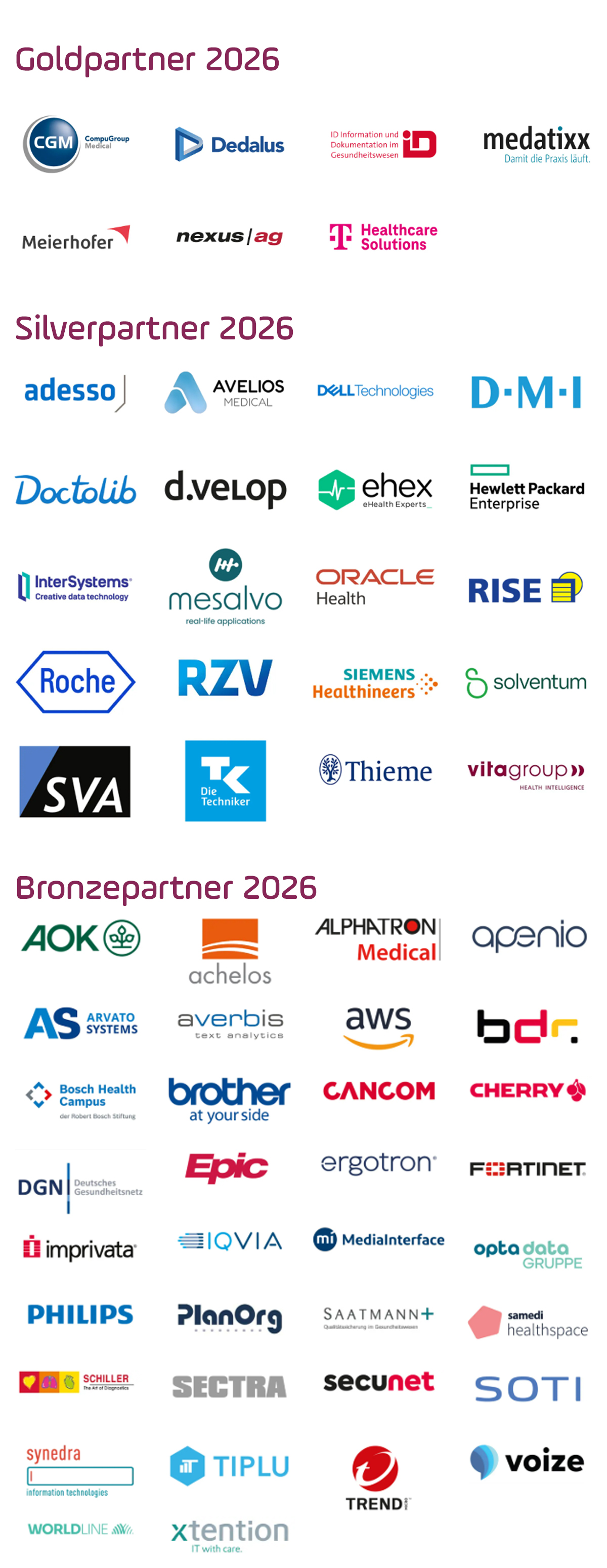 alle Gold-, Silber- und Bronze-Partnerlogos 2026